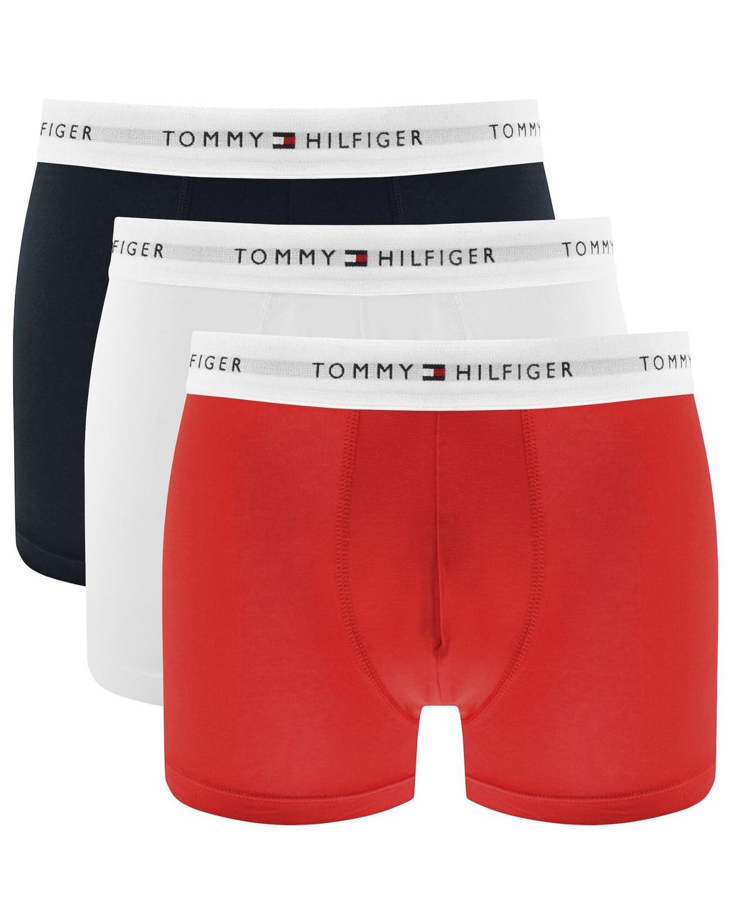 Tommy Hilfiger Red Underwear 3 Pack Trunks for men