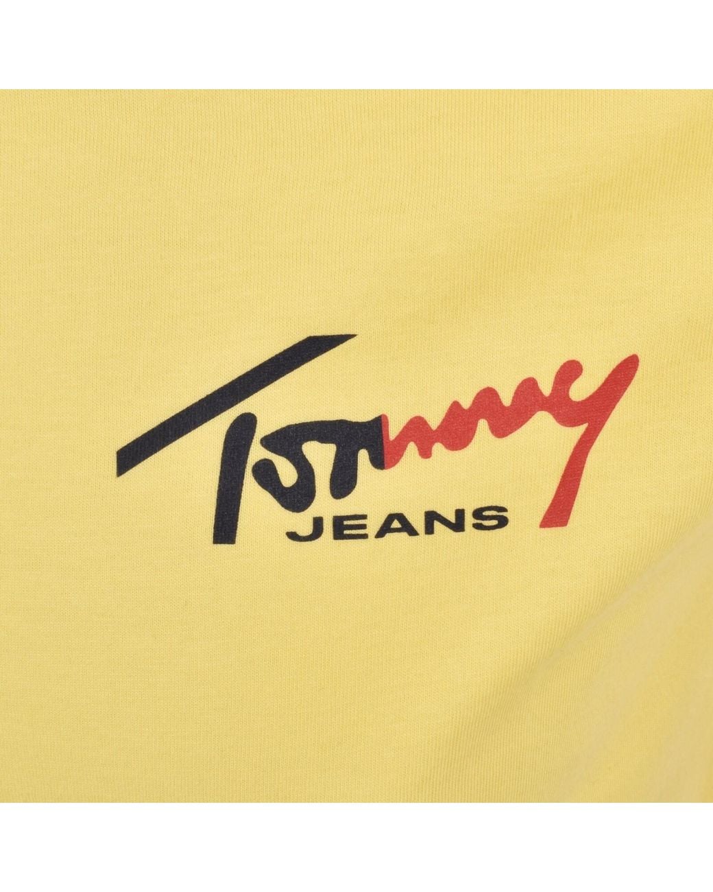 Tommy Hilfiger Yellow Chest Logo T Shirt for men