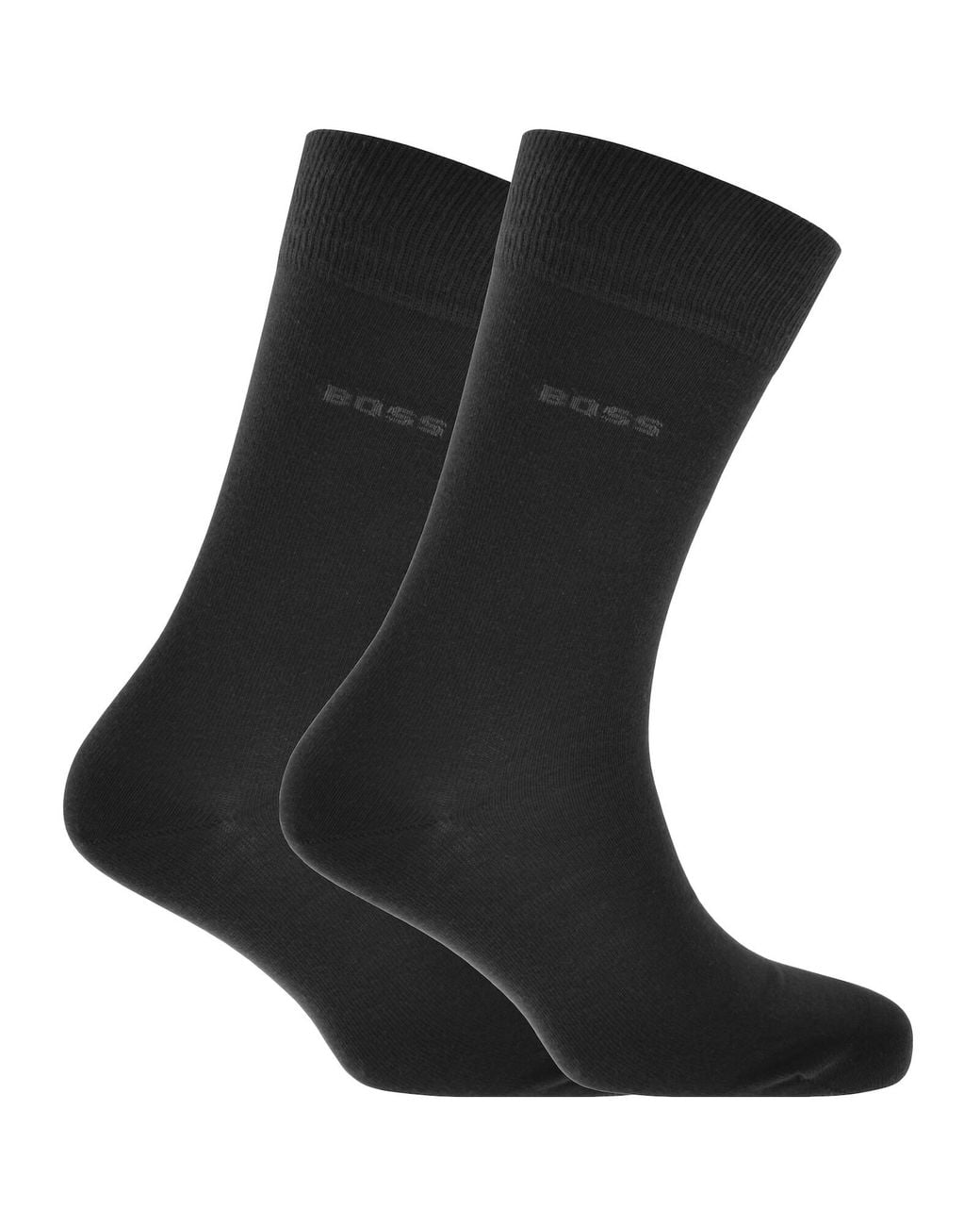 BOSS BUSINESS Black Boss 2 Pack Socks for men