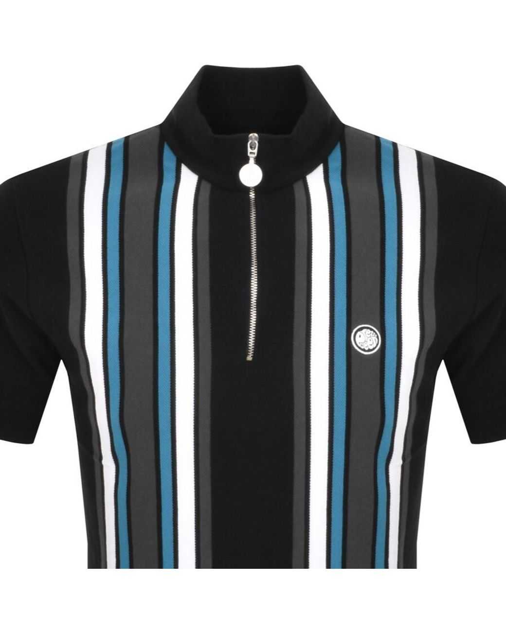 Pretty Green Marriot Stripe Polo T Shirt in Black for Men Lyst