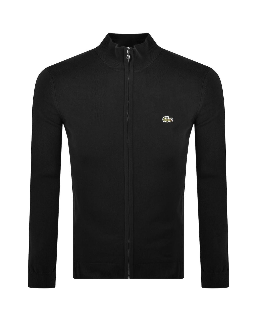 Lacoste Black Full Zip Knit Jumper for men