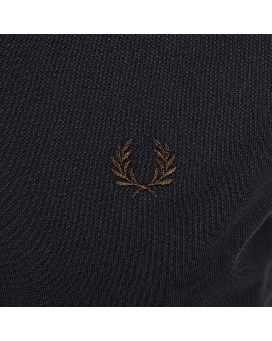 Fred Perry Black Twin Tipped Polo T Shirt for men