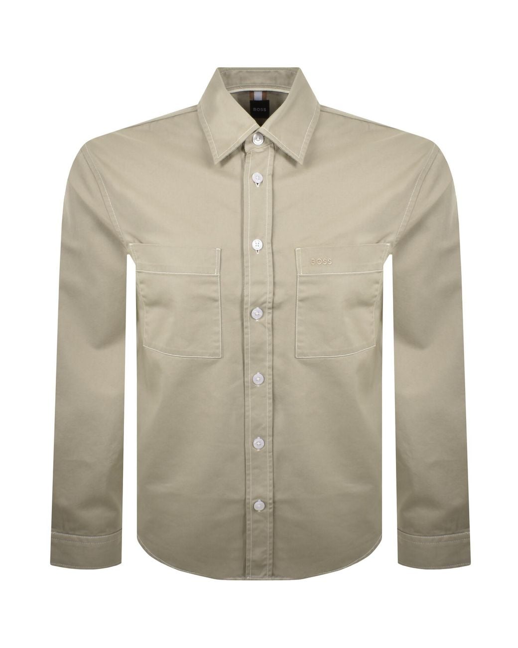 BOSS BUSINESS Natural Boss C Owen Twill Shirt for men