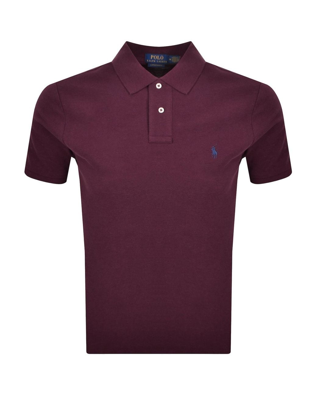 Ralph Lauren Purple Custom Slim Polo T Shirt for men