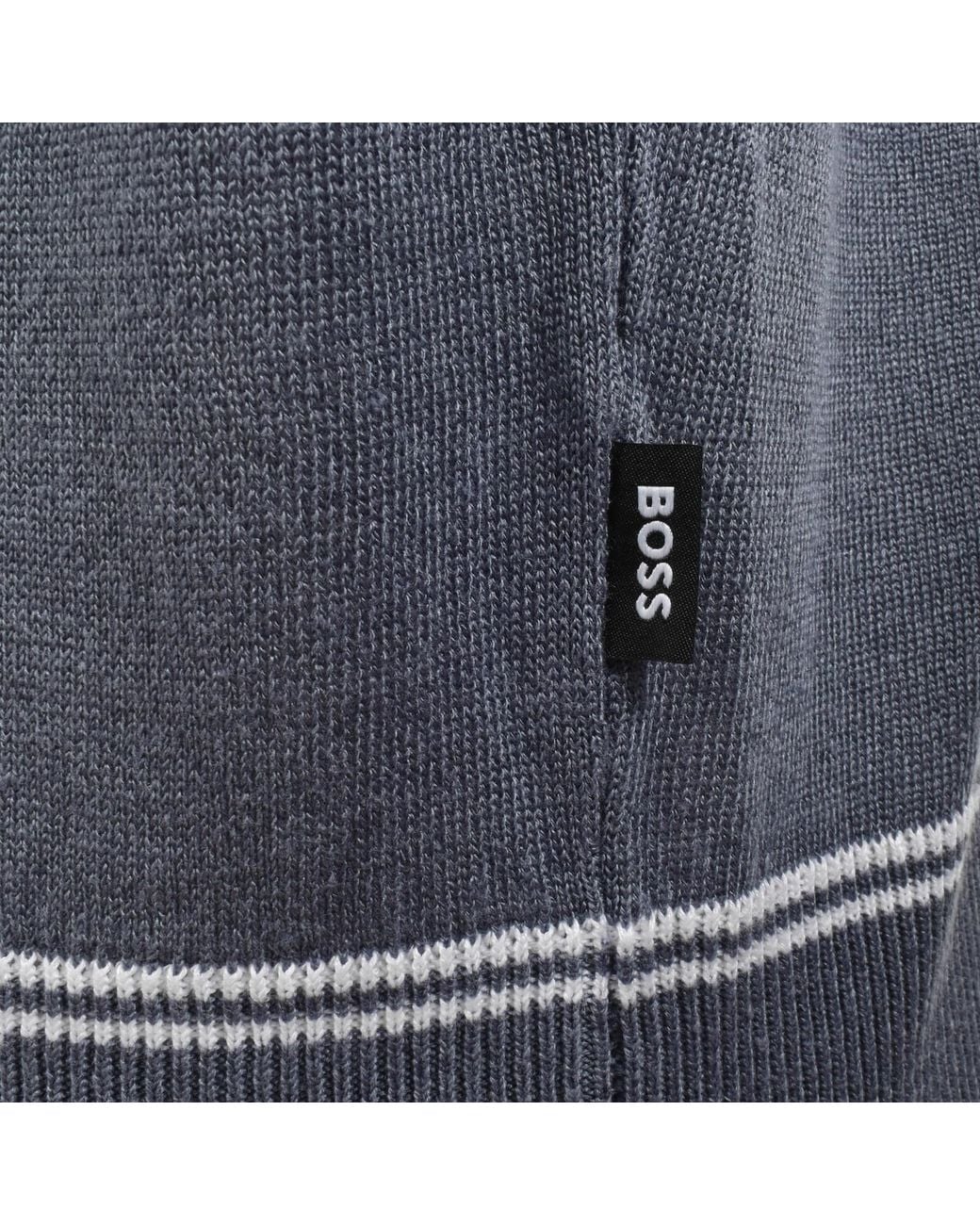 BOSS BUSINESS Blue Boss Norberto Knit Jumper Open for men