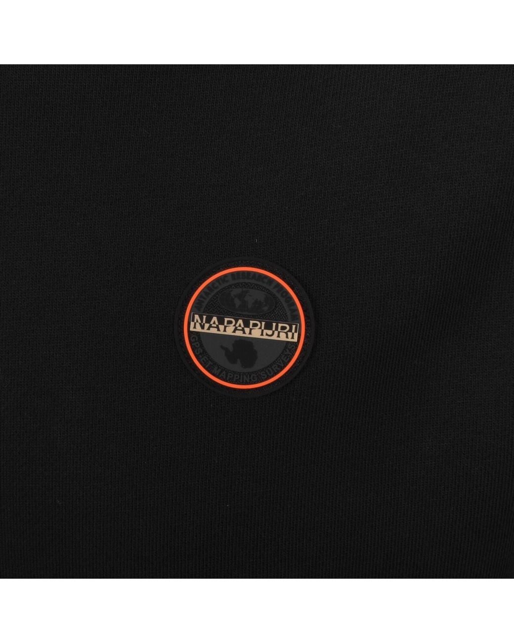 Napapijri Black B Badge Hoodie for men