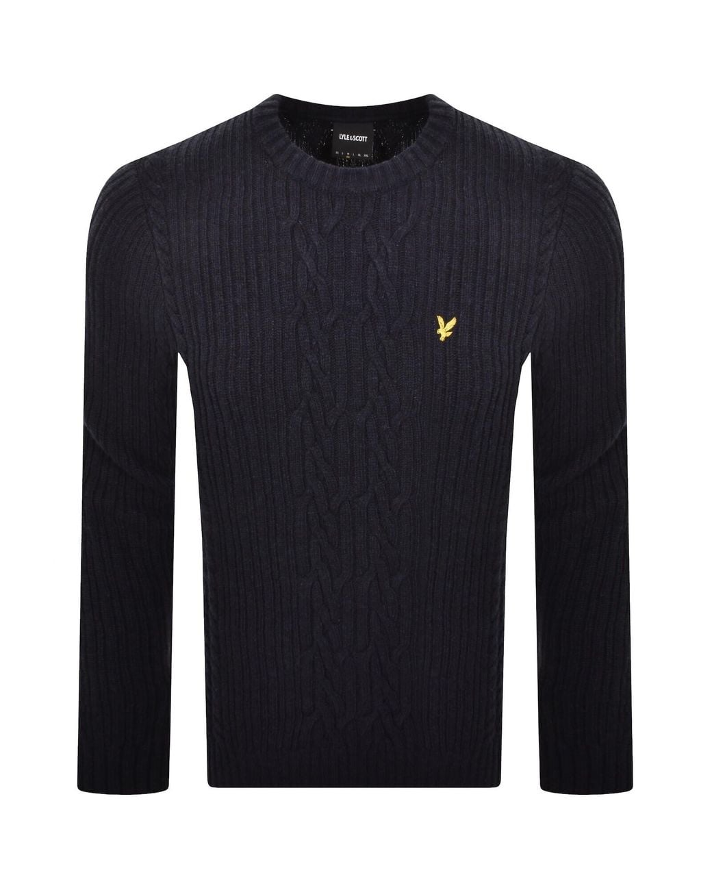 Lyle & Scott Blue Cable Knit Jumper for men