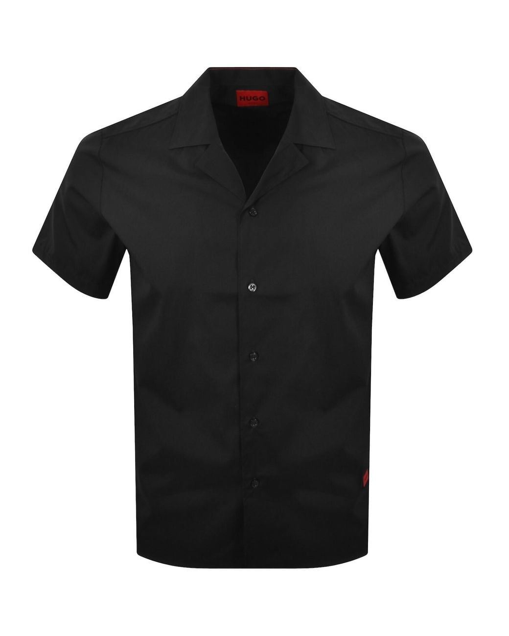 HUGO Black Ellino Linen Shirt for men