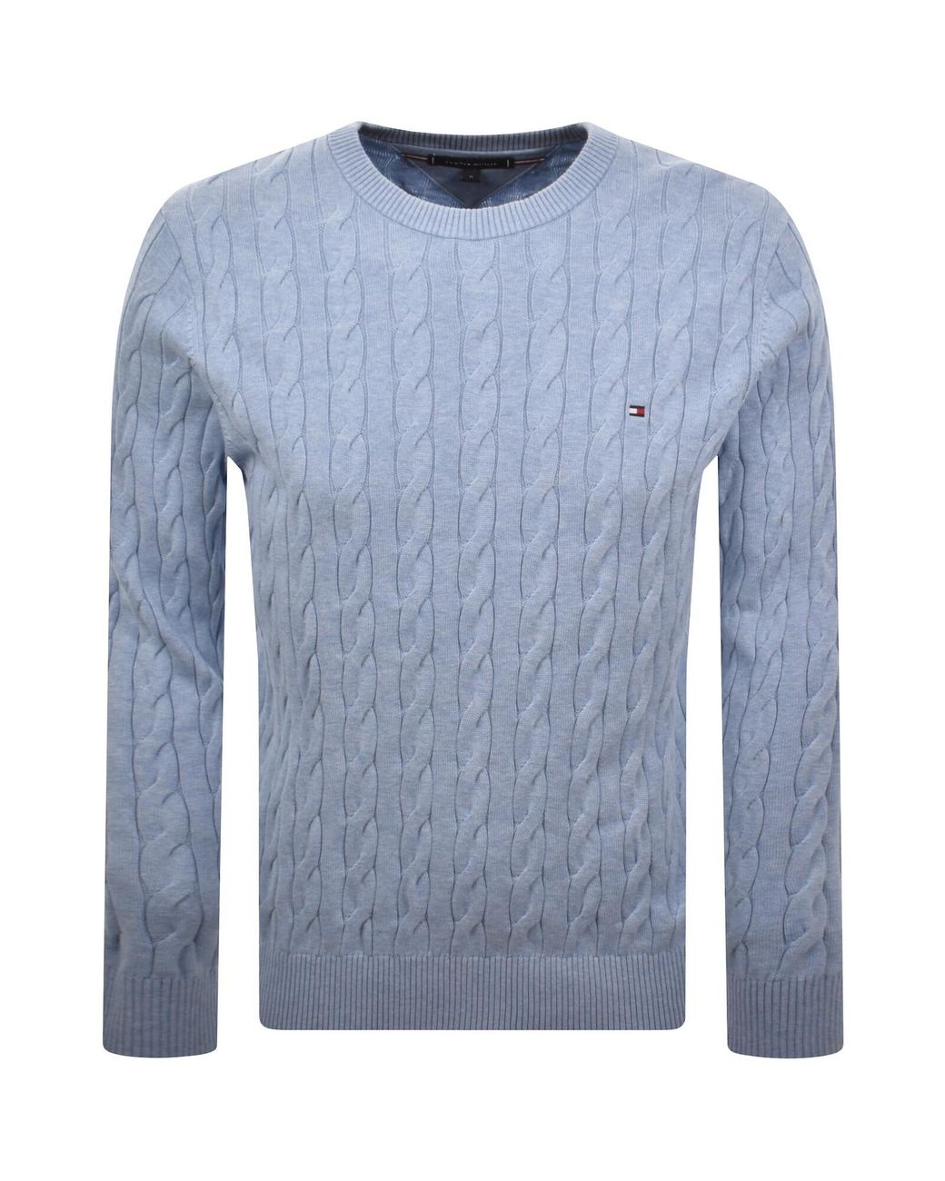 Tommy Hilfiger Blue Cable Knit Jumper for men