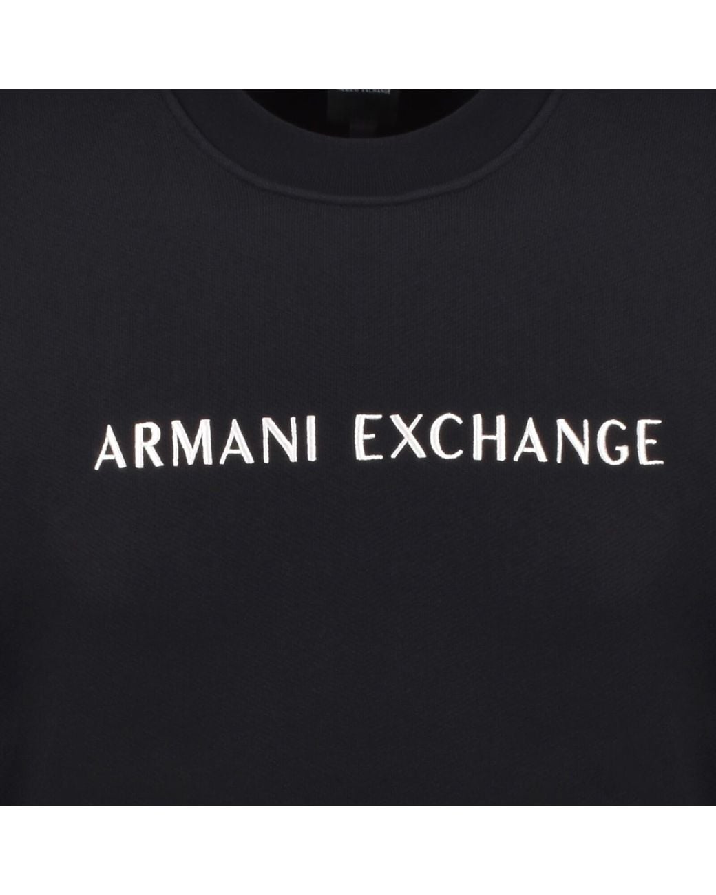 ARMANI EXCHANGE Black Logo Sweatshirt for men