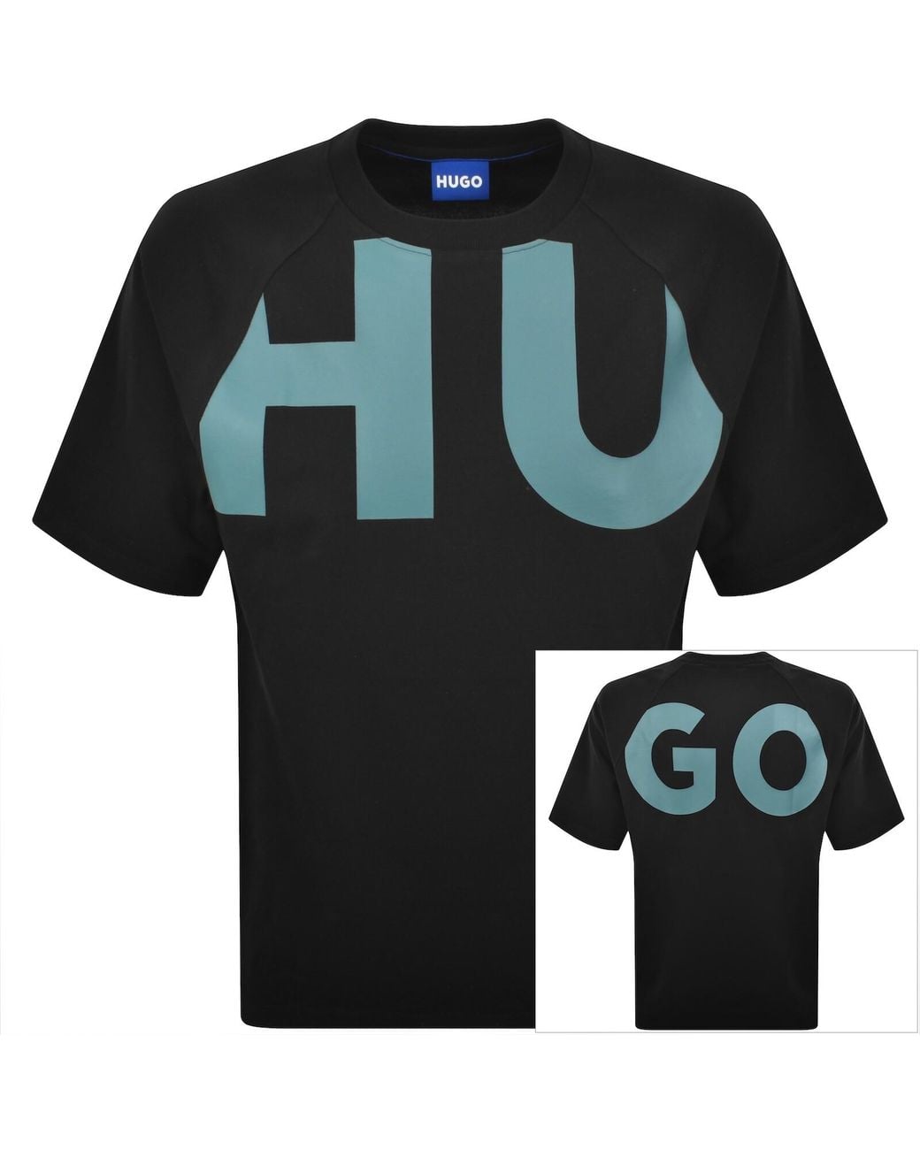 HUGO Black Logo T Shirt for men