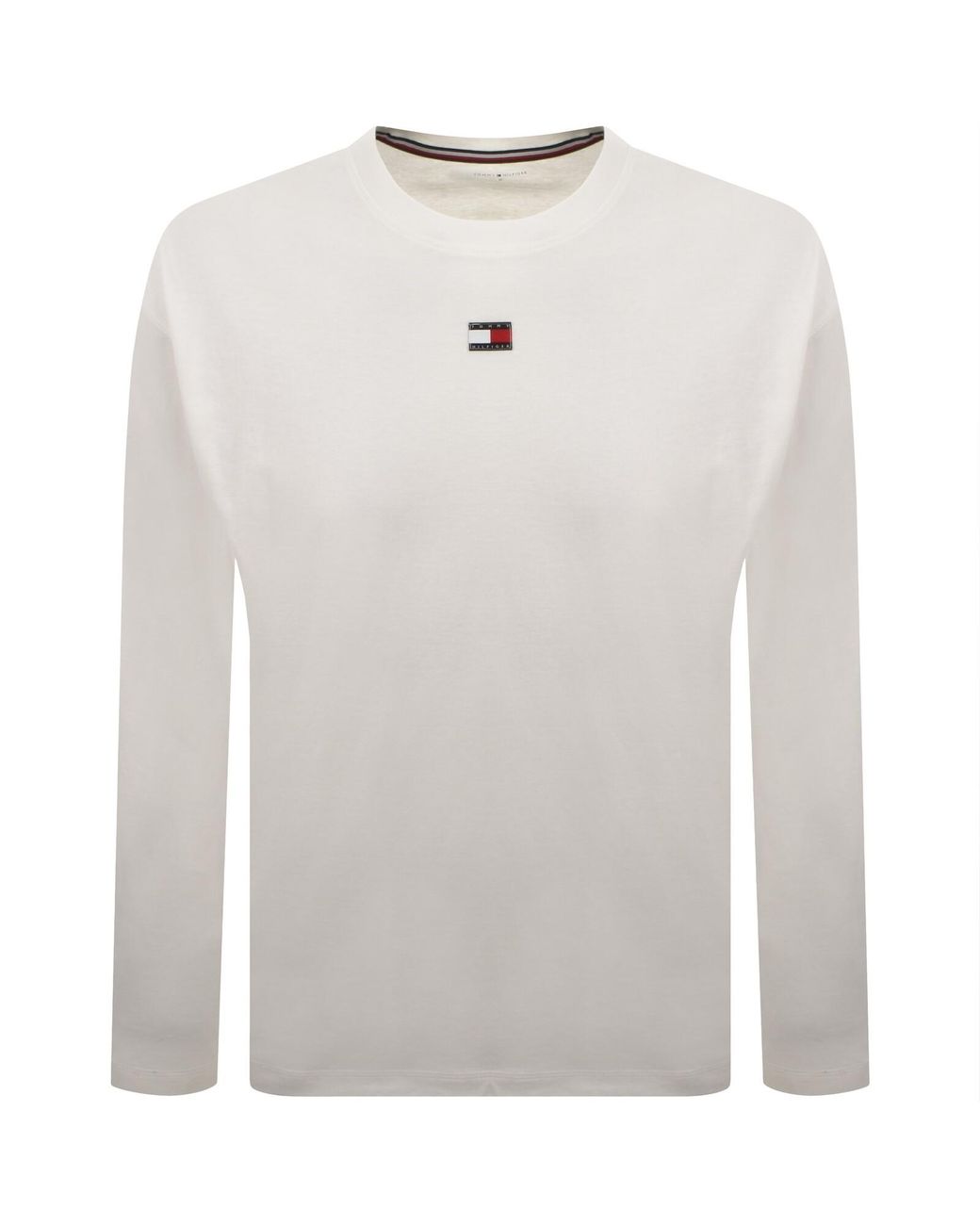 Tommy Hilfiger White Long Sleeve T Shirt Ecru for men