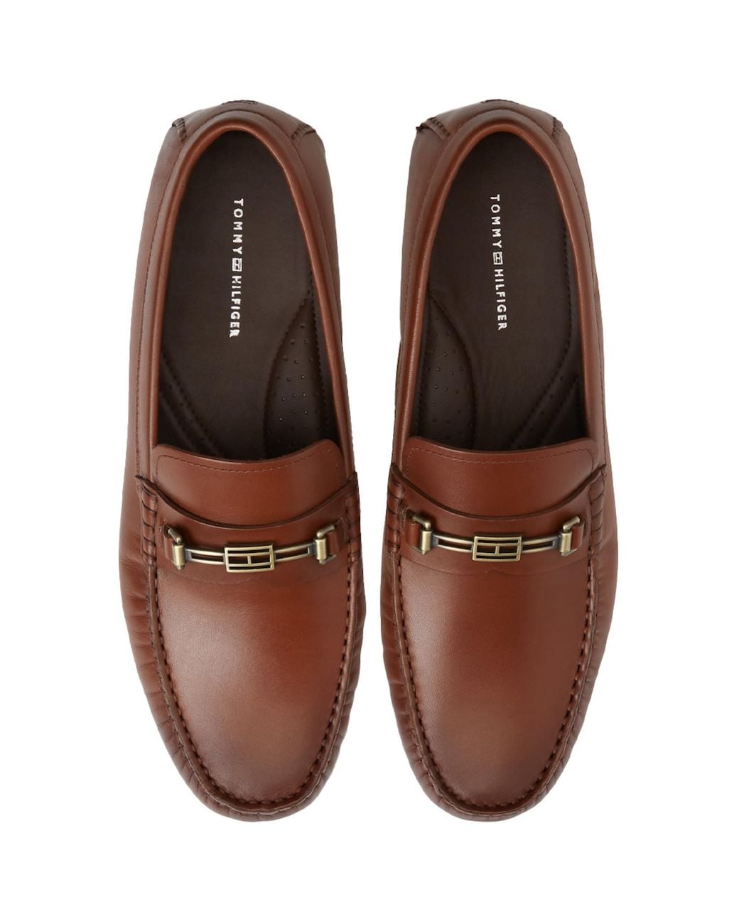 Tommy Hilfiger Brown Hardware Driver Shoes for men