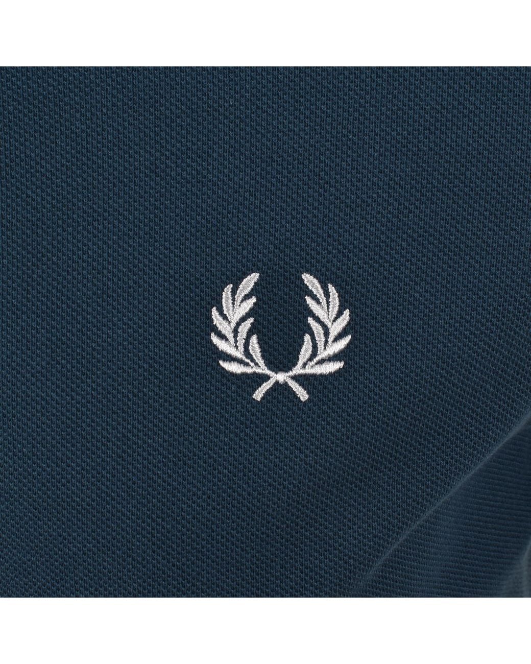 Fred Perry Blue Twin Tipped Polo T Shirt Mod for men