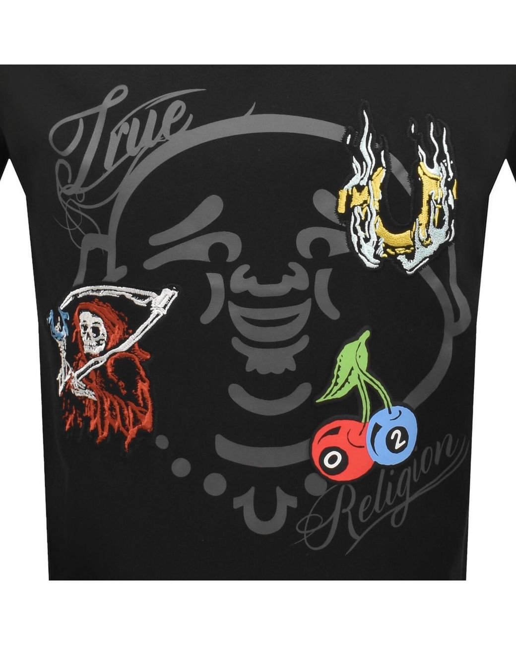 True Religion Black Logo T Shirt for men