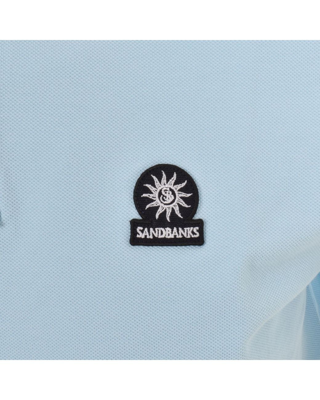 Sandbanks Blue Badge Logo Polo T Shirt for men