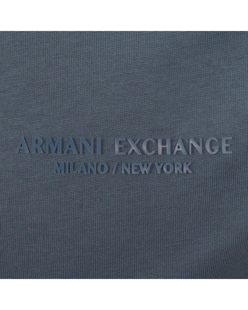 ARMANI EXCHANGE Blue Small Logo T Shirt for men