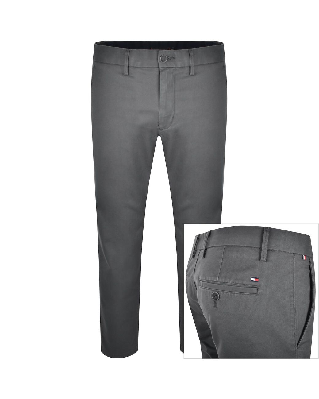 Tommy Hilfiger Black Bleecker Slim Chino Trousers for men