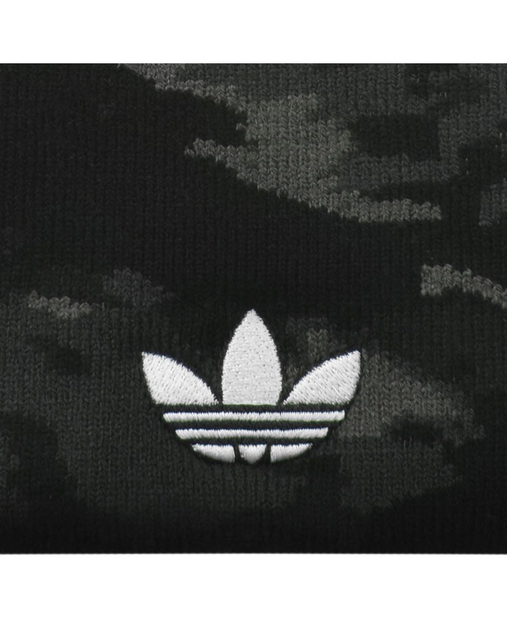Adidas Originals Black Cuffless Camo Beanie for men