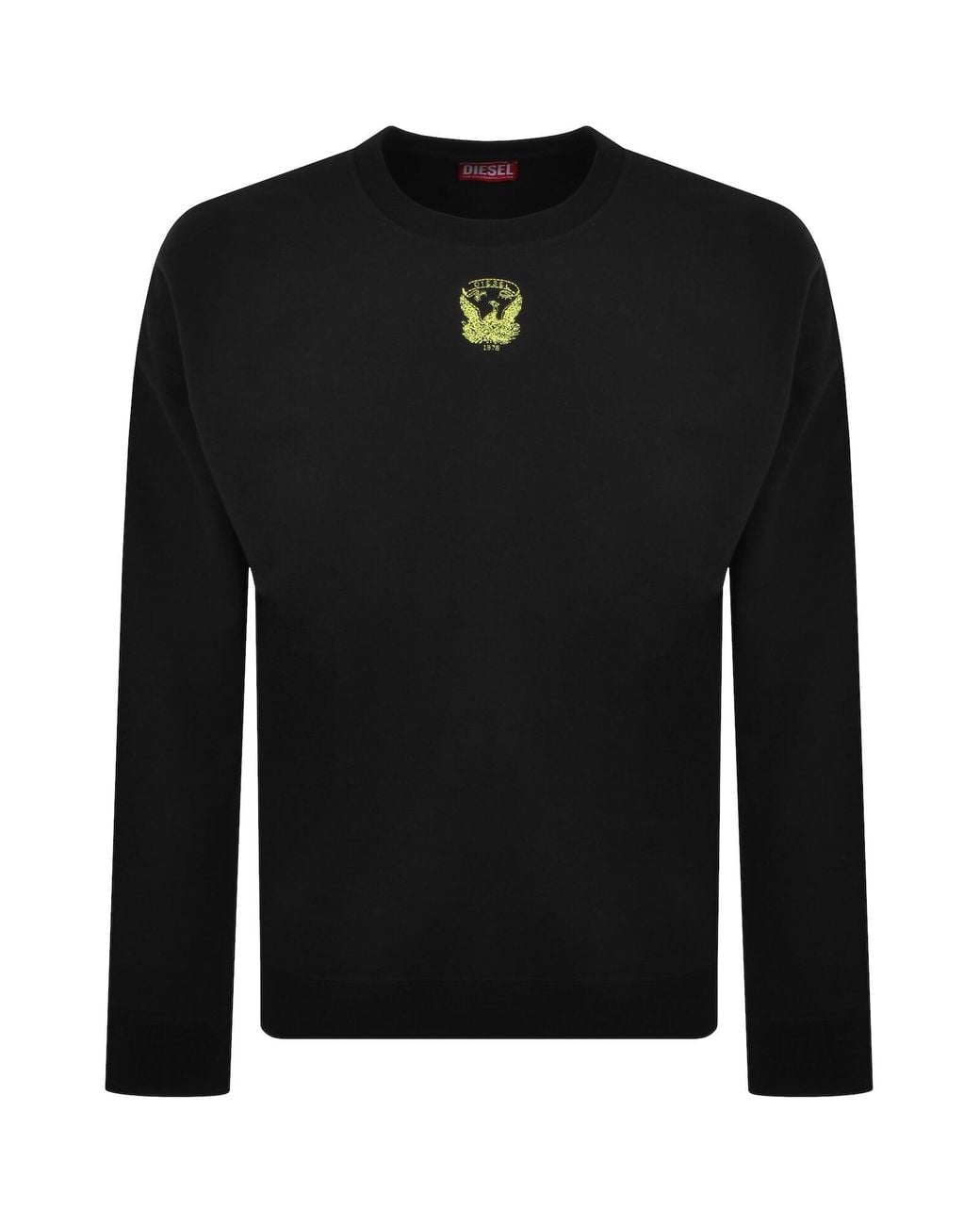 DIESEL Black S Ginn T1 Logo Sweatshirt for men
