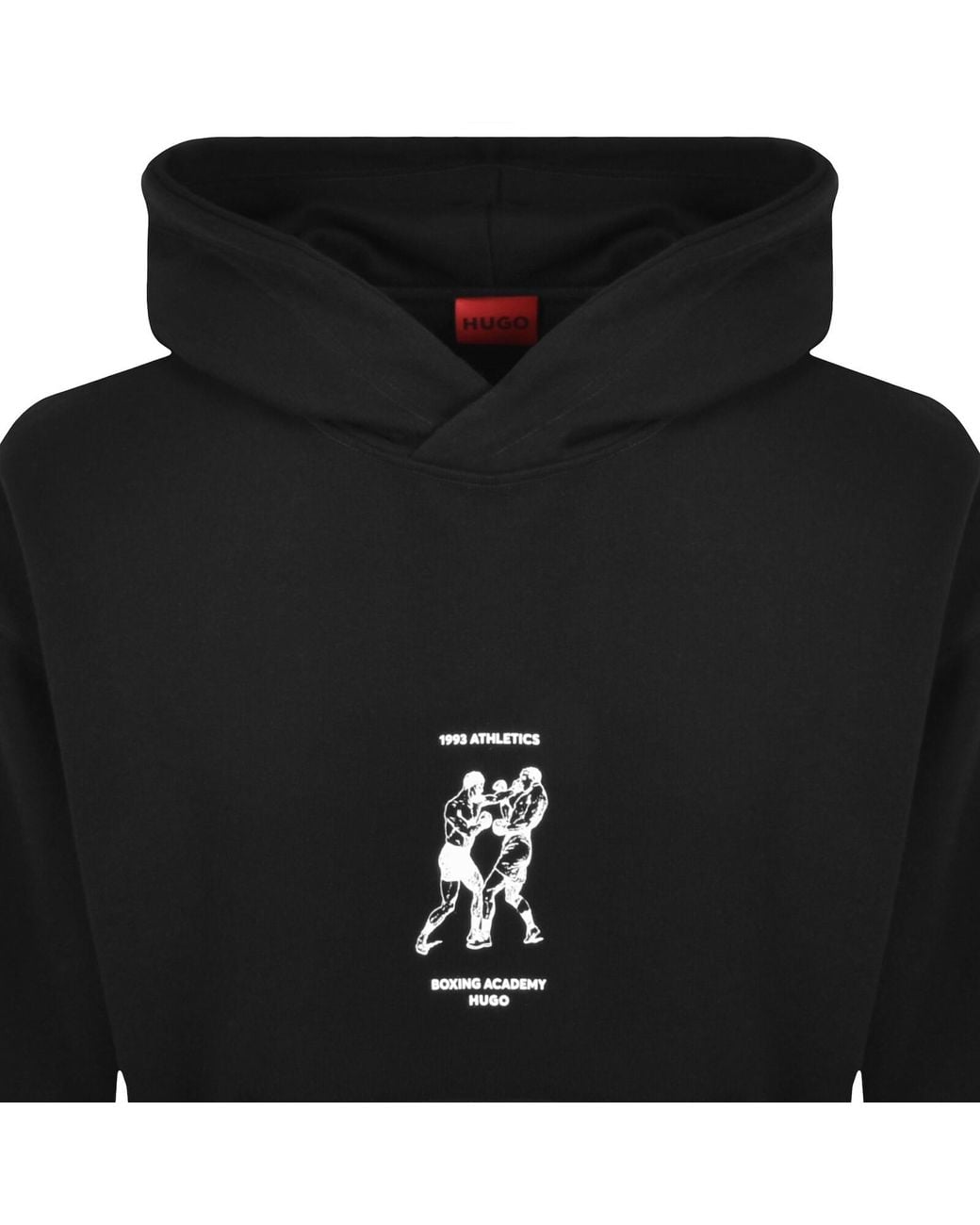 HUGO Black Duwrestie Hoodie for men