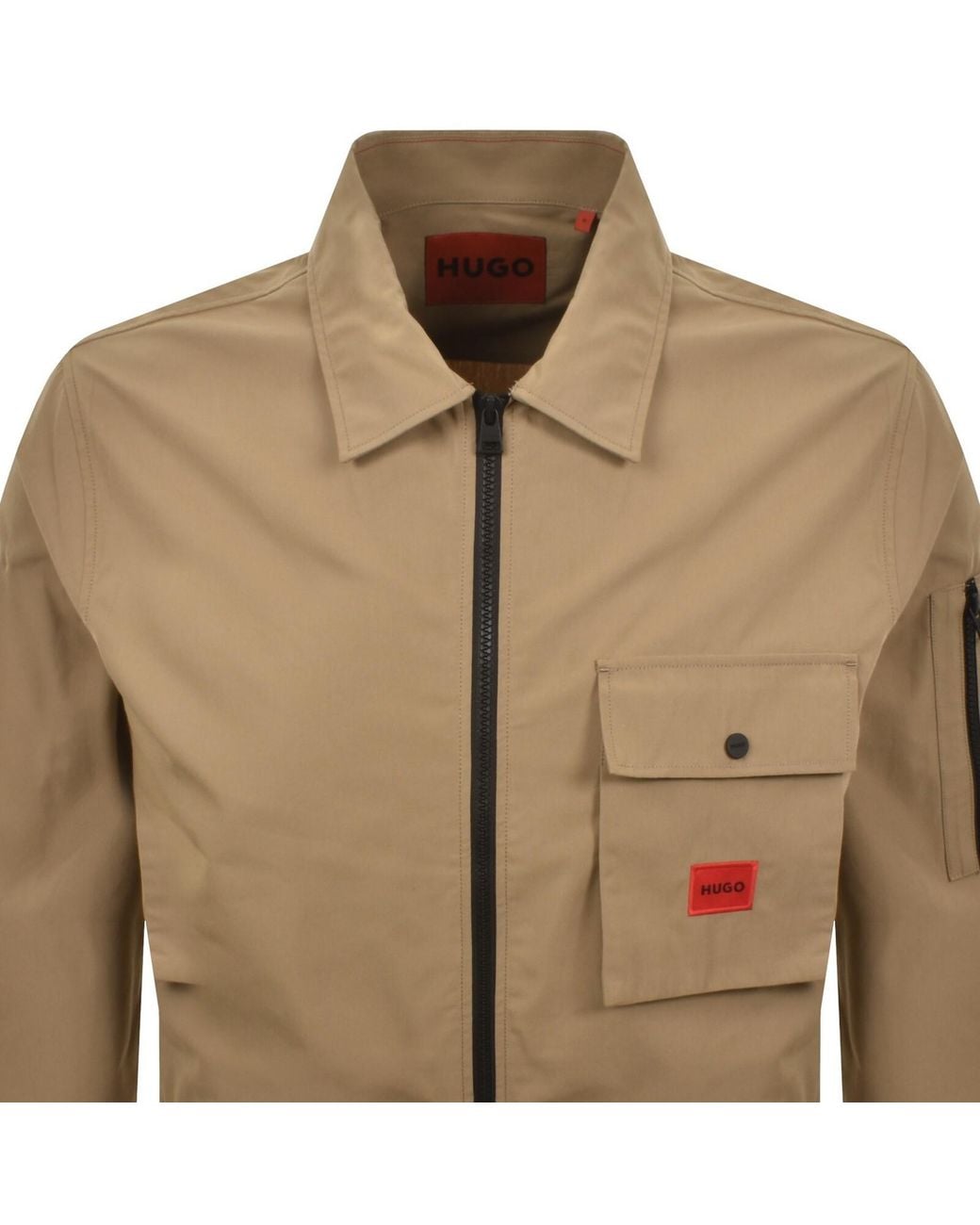 HUGO Brown Emmond Overshirt for men