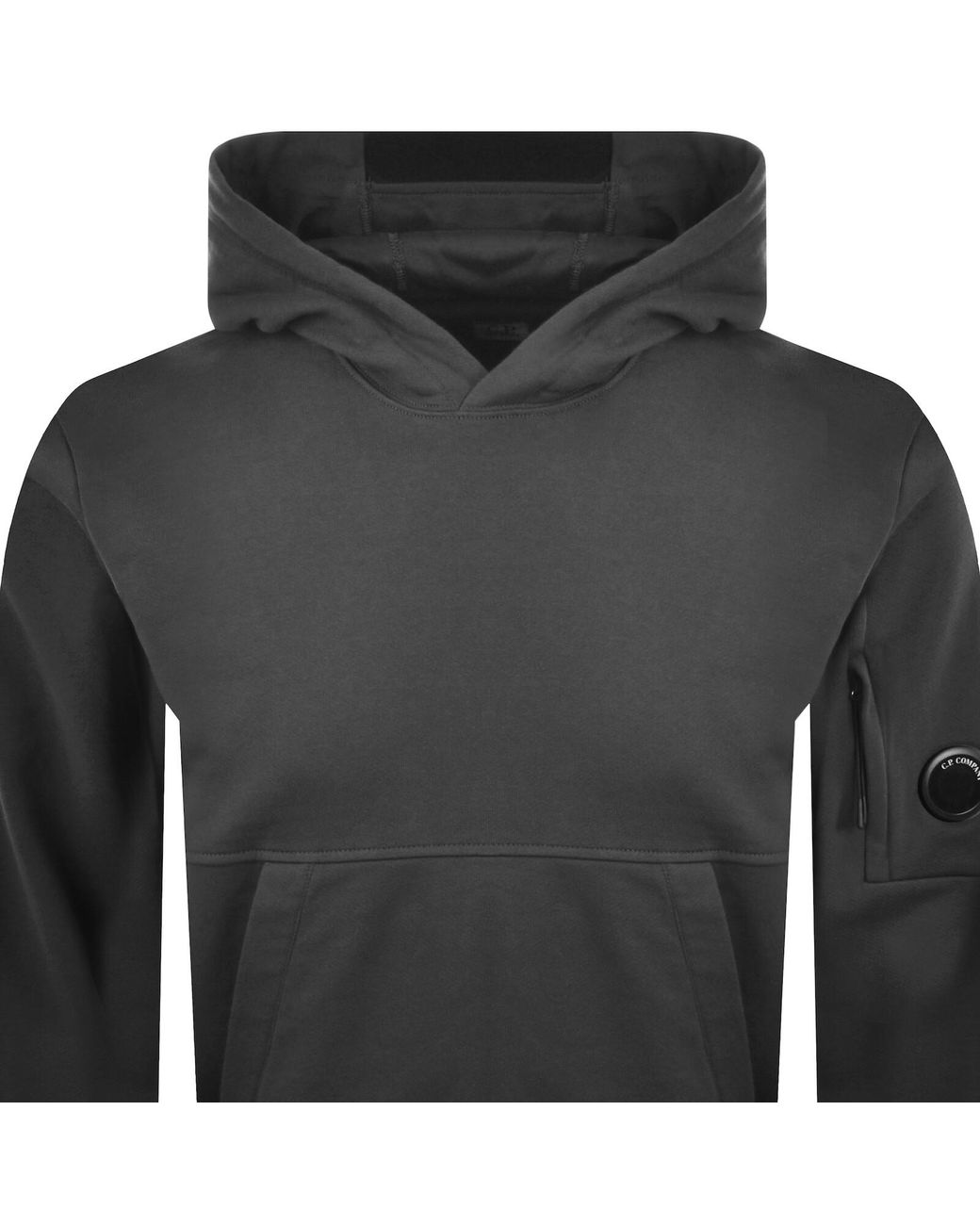 C P Company Black Cp Company Diagonal Raised Hoodie for men