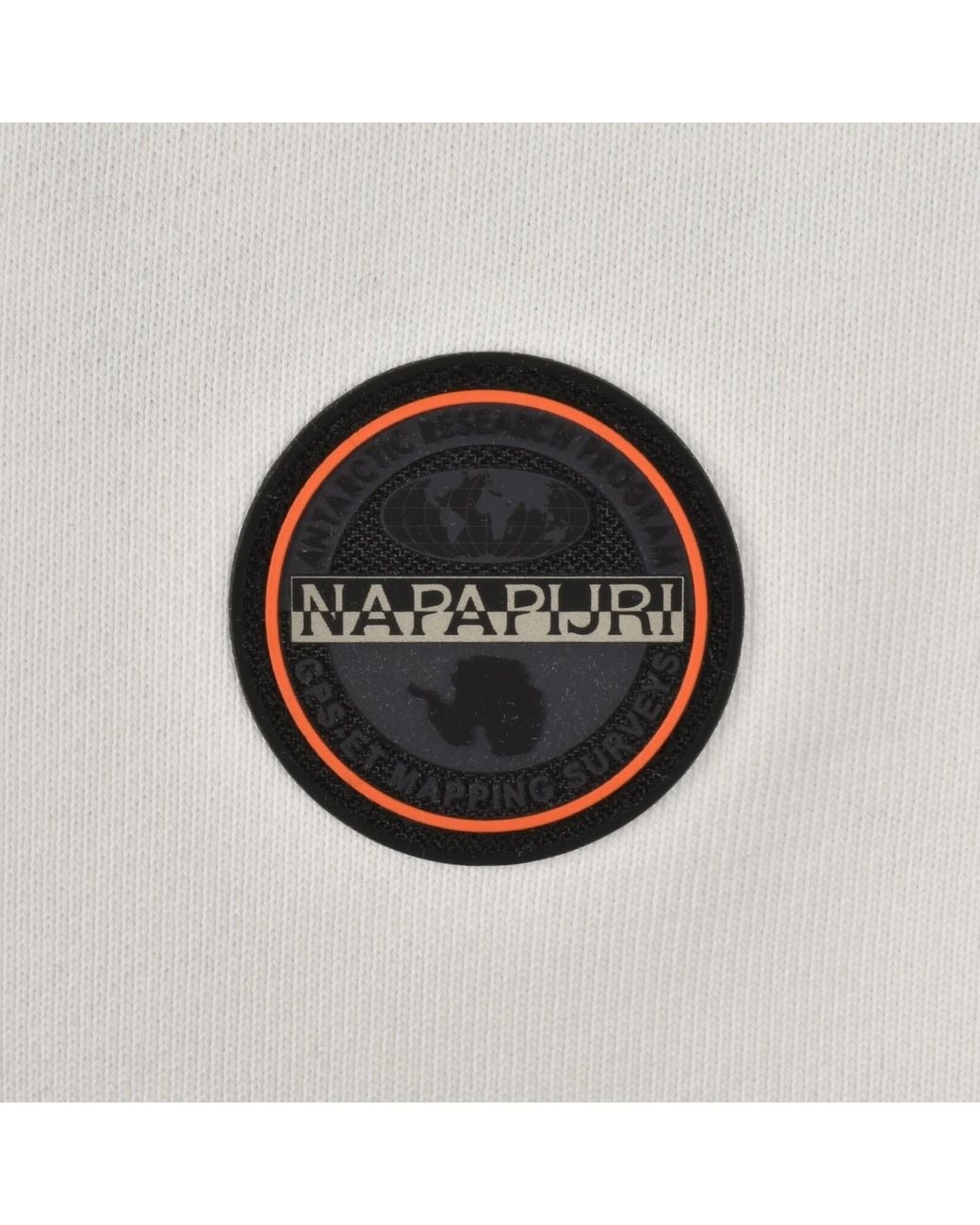 Napapijri White B Badge Hoodie for men