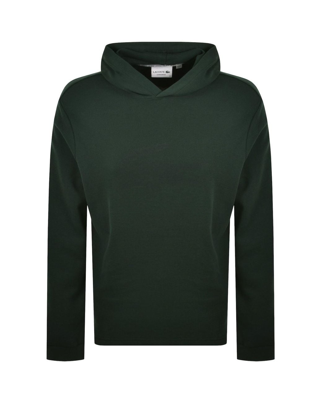 Lacoste Green Lounge Waffle Hoodie for men