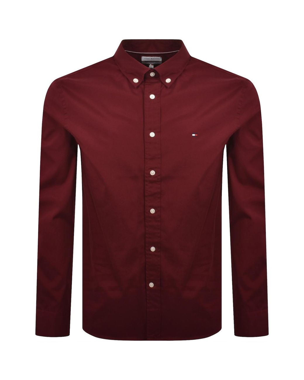 Tommy Hilfiger Red Flex Poplin Shirt for men