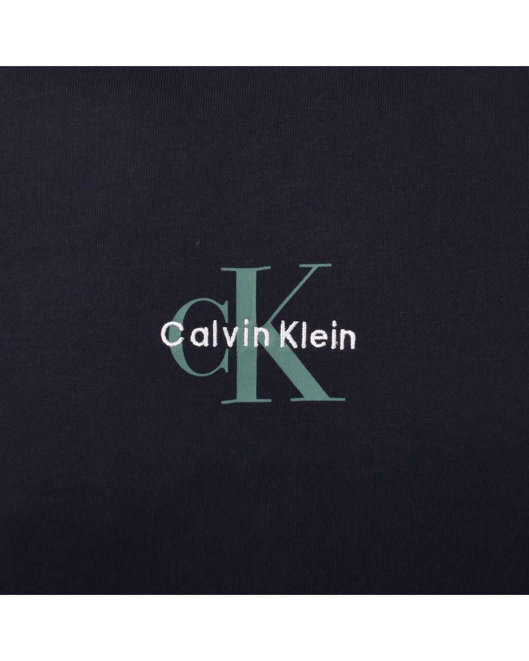 Calvin Klein Blue Jeans Logo Hoodie for men