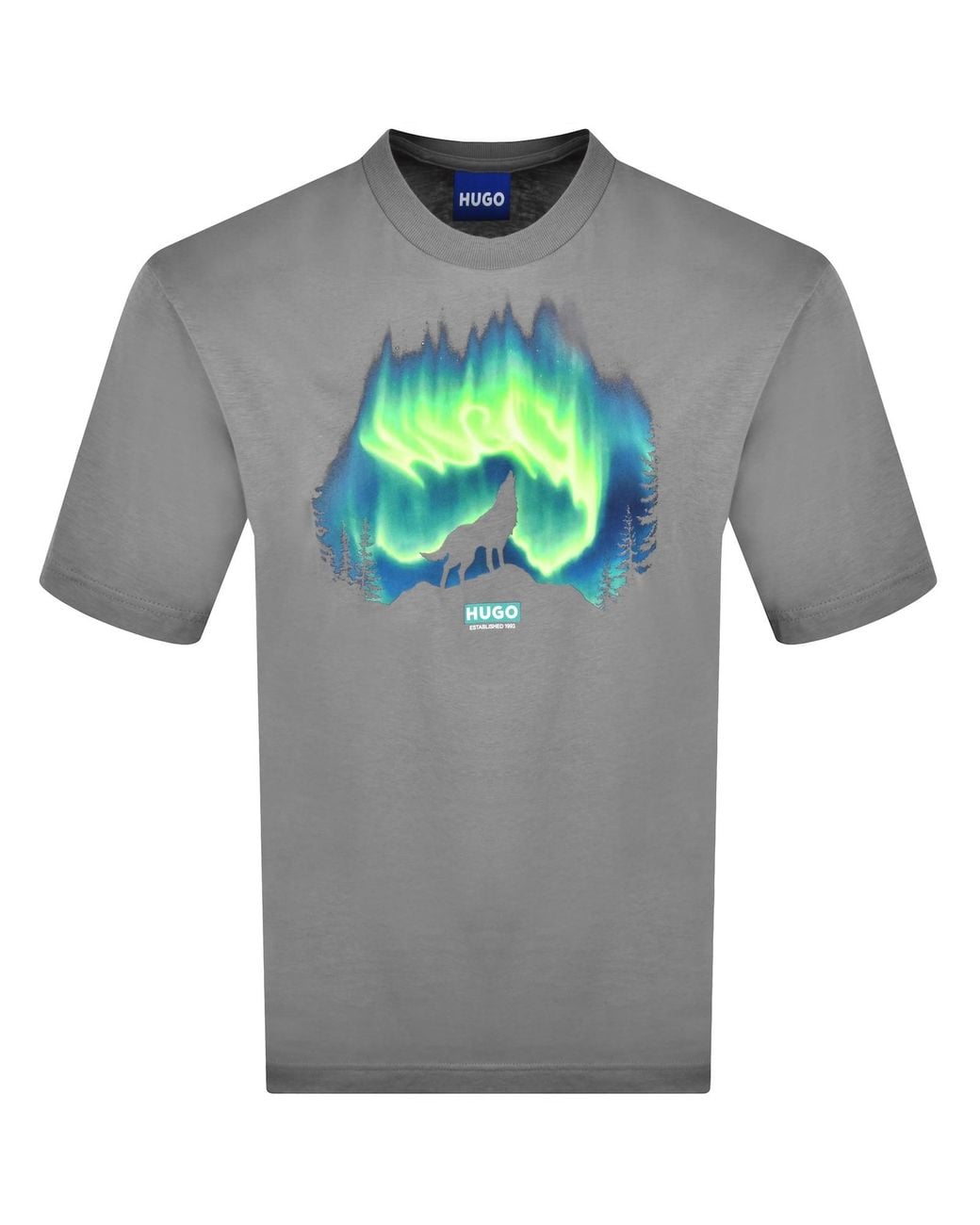 HUGO Gray Norostee T Shirt for men