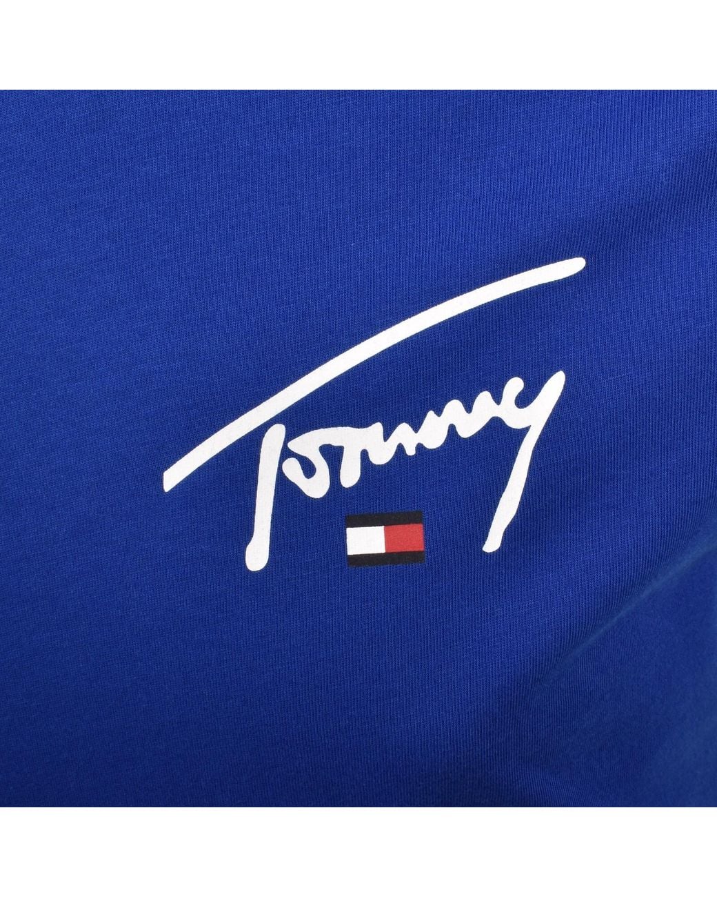 Tommy Hilfiger Blue Signature T Shirt Deep Marine for men