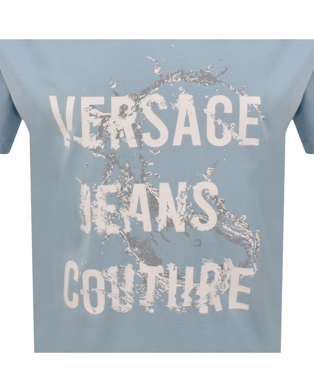 Versace Jeans Blue Couture Logo Splash T Shirt for men