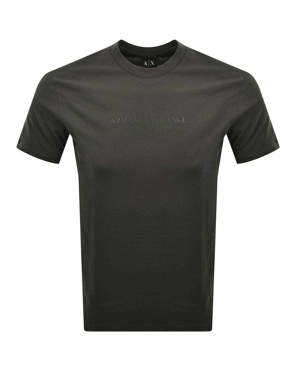 ARMANI EXCHANGE Green Regular Fit Logo T Shirt for men