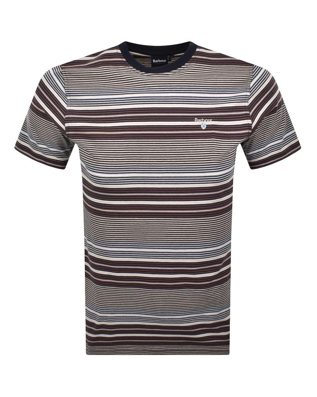 Barbour Gray Steelrigg Stripe T Shirt for men