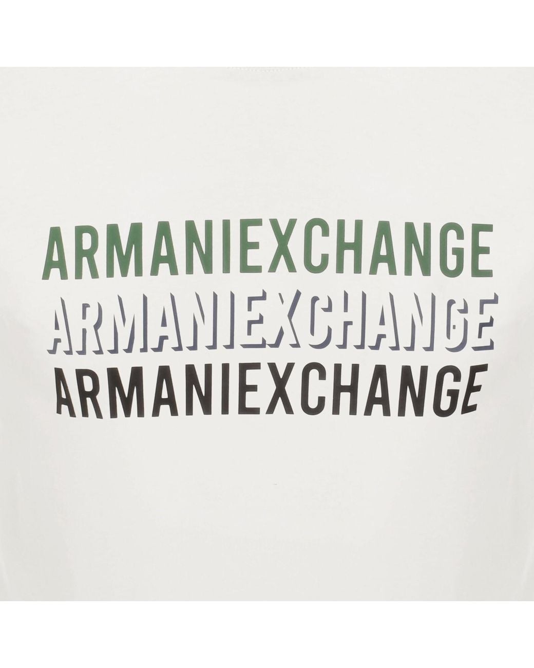 ARMANI EXCHANGE White Logo T Shirt Off for men
