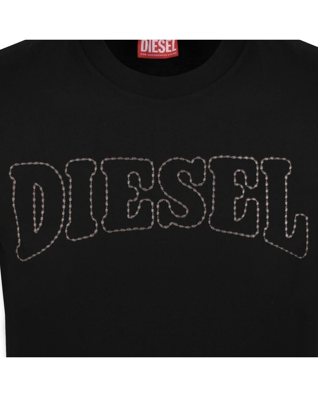 DIESEL Black T Norm V10 T Shirt for men