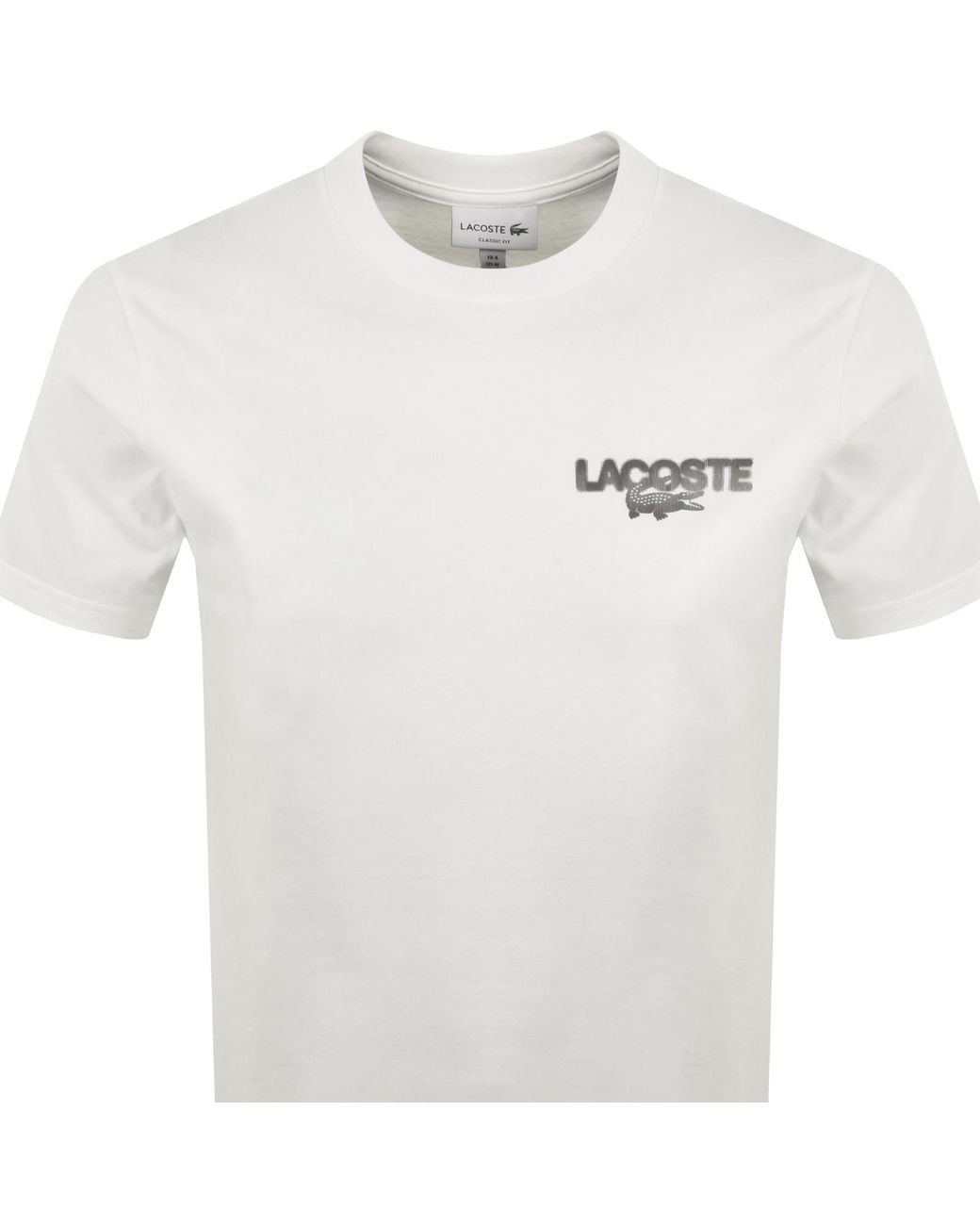 Lacoste White Tennis Print T Shirt for men