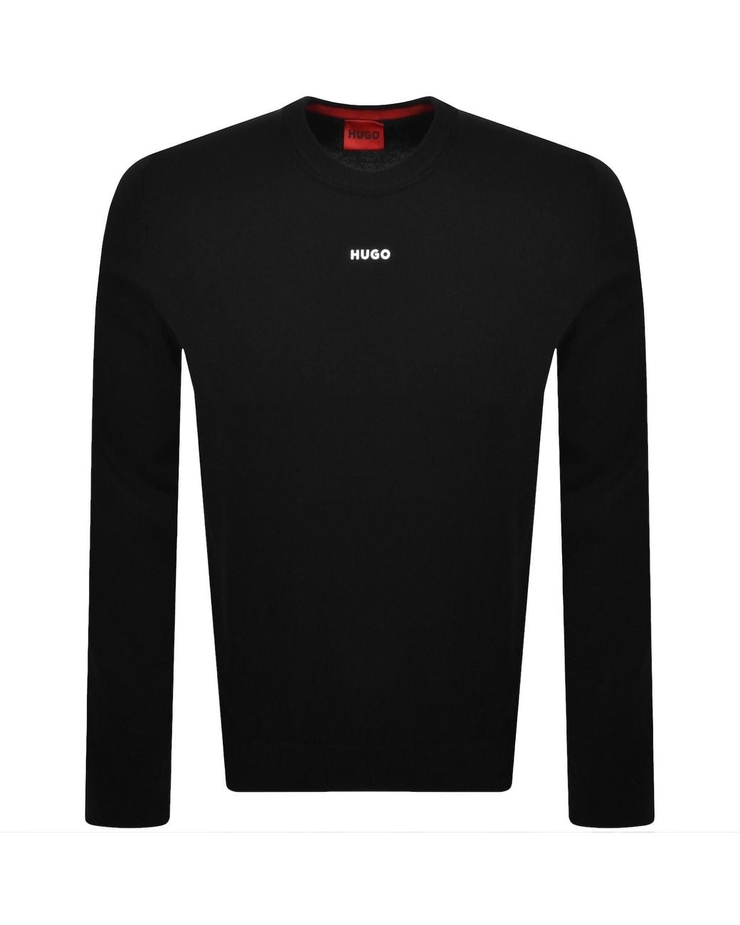 HUGO Black San Cassius Knit Jumper for men