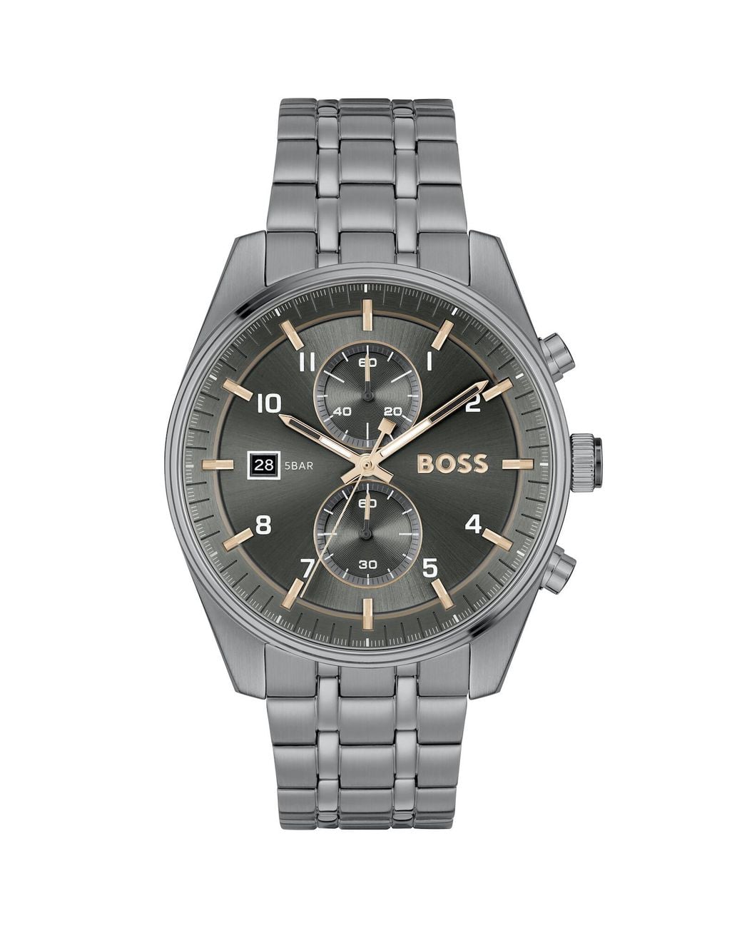 BOSS BUSINESS Metallic Boss Skytraveller Watch for men