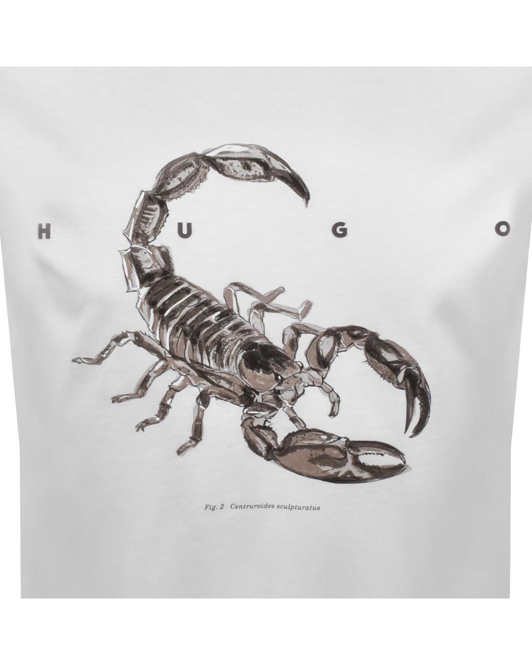 HUGO Gray Discorb Crew Neck T Shirt for men