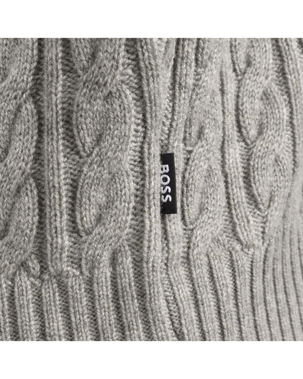 BOSS BUSINESS Gray Boss Furore Wool Cashmere Jumper for men