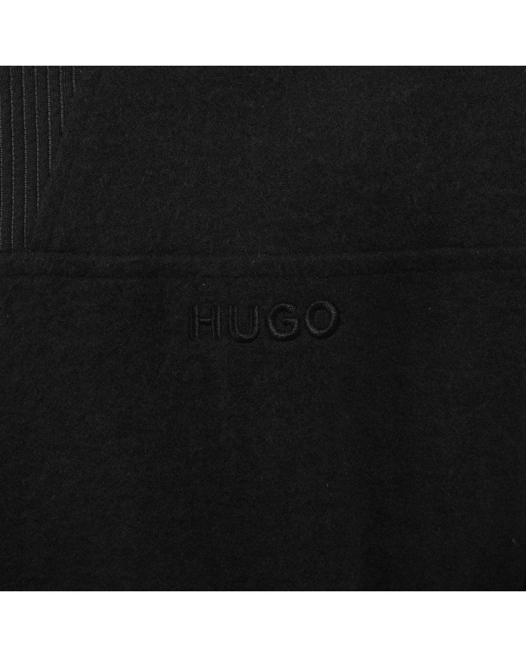 HUGO Black Deren Half Zip Sweatshirt for men