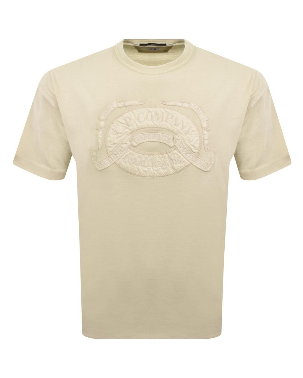 C P Company Natural Cp Company Logo T Shirt for men