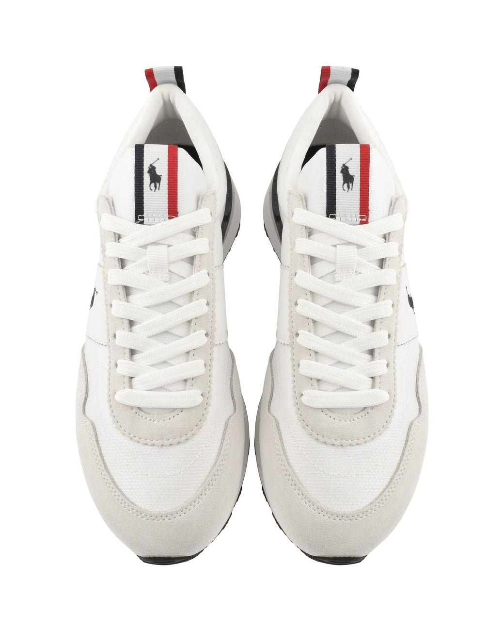 Ralph Lauren White Train 89 Rib Trainers for men