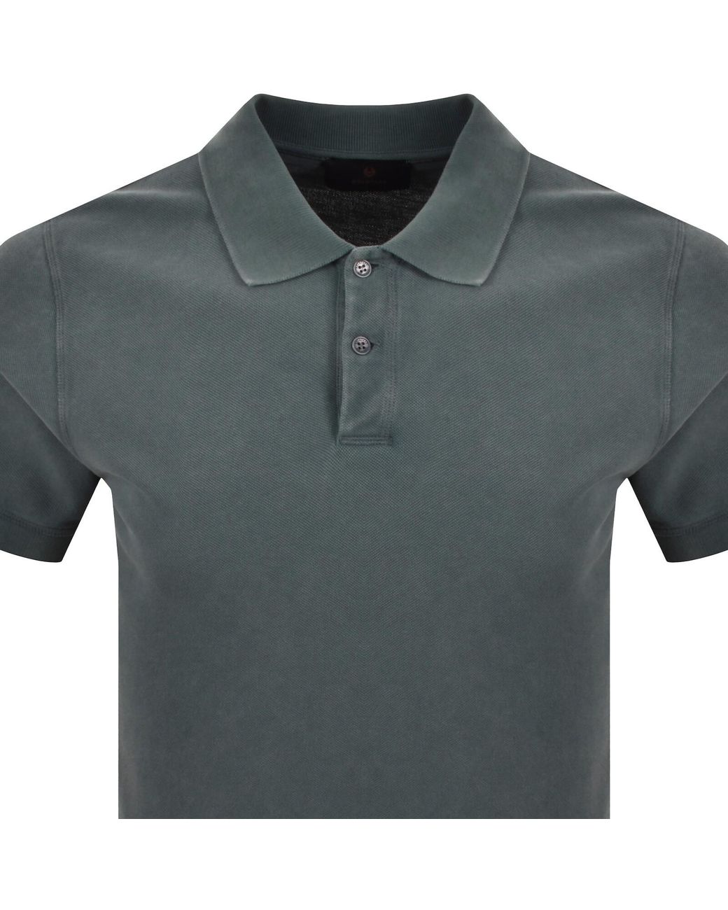Belstaff Blue Valley Garment Dye Polo T Shirt for men