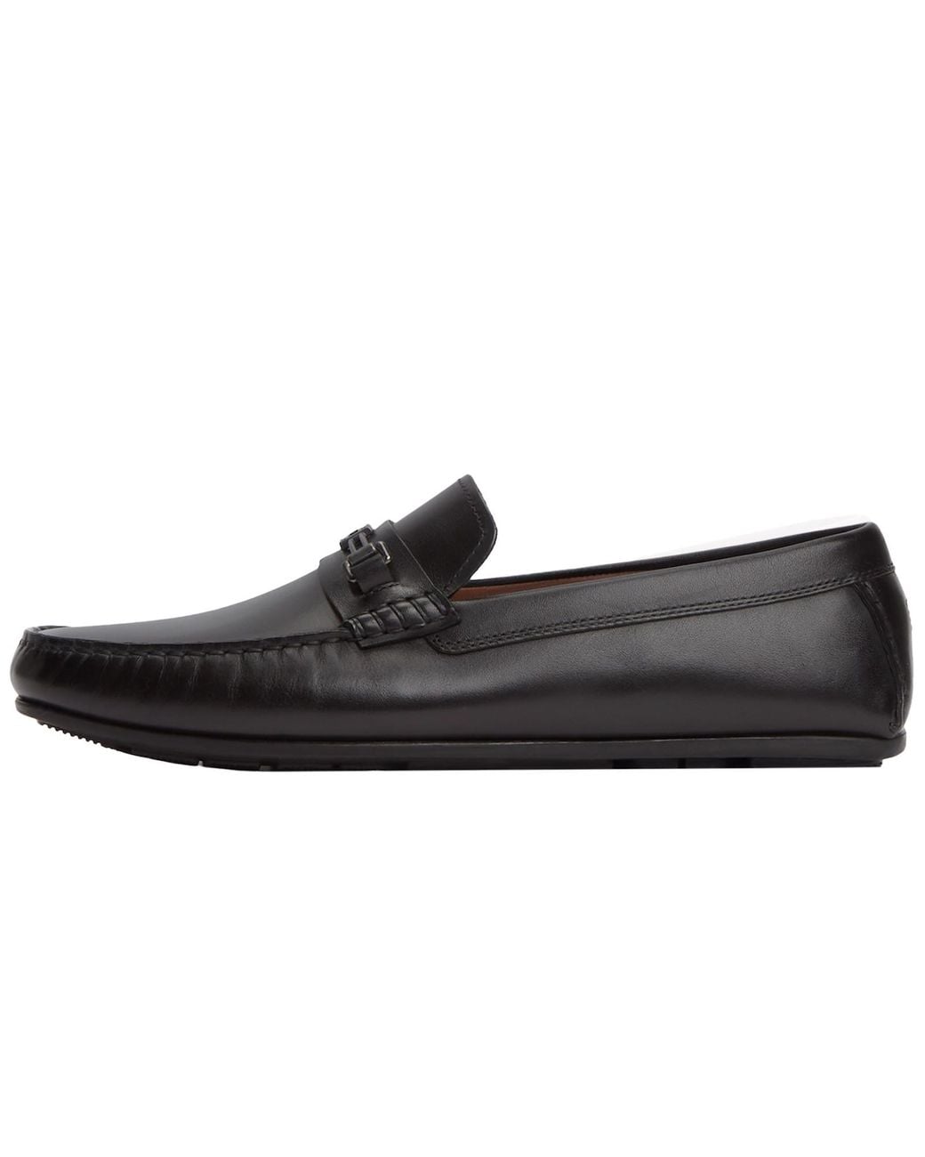 Tommy Hilfiger Black Hardware Driver Shoes for men