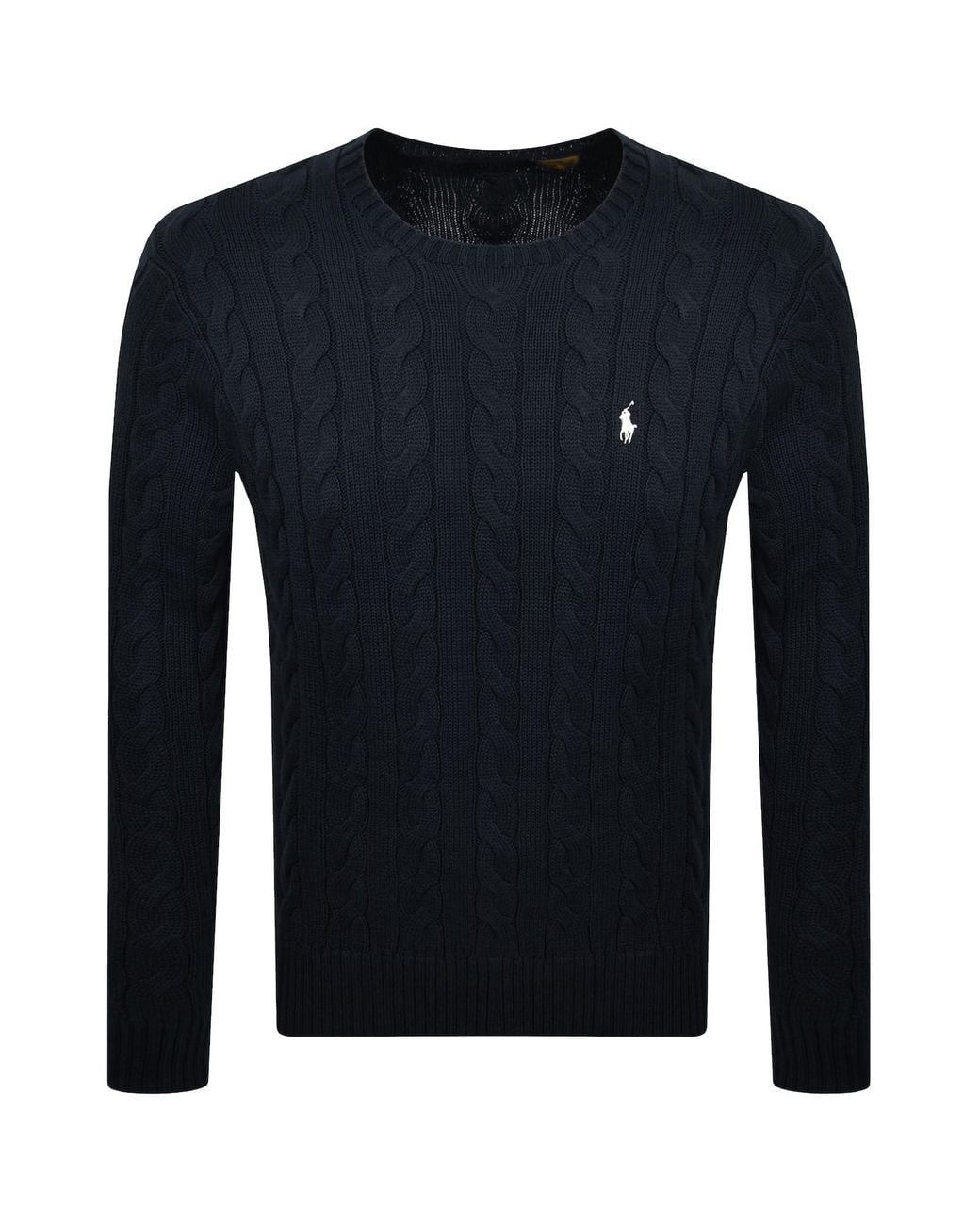 Ralph Lauren Blue Driver Crew Neck Knit Jumper for men