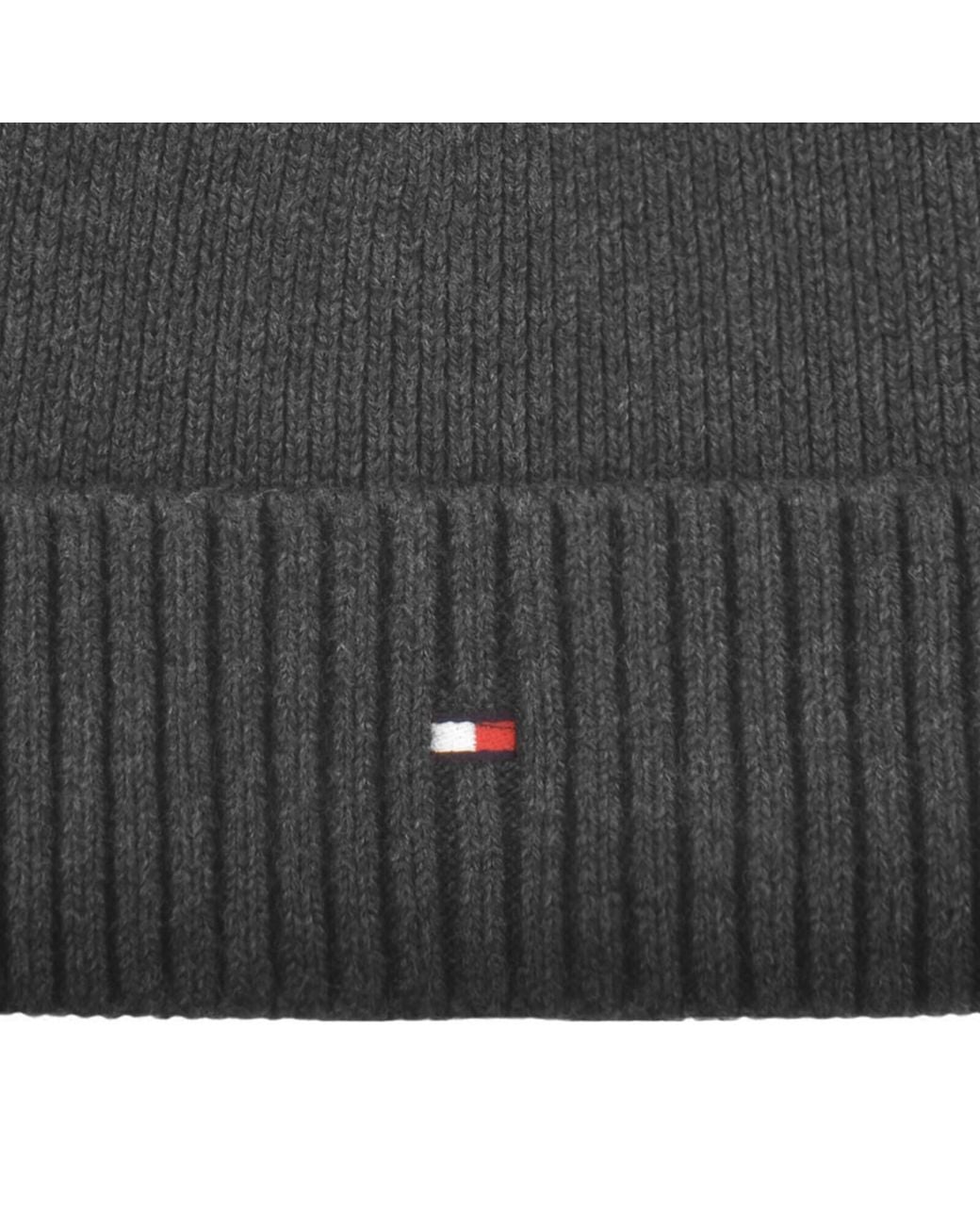 Tommy Hilfiger Gray Flag Beanie Hat for men